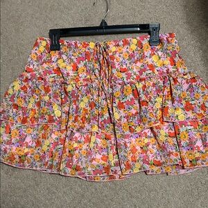Wild Fable Floral Mini Skirt - Pink and Yellow